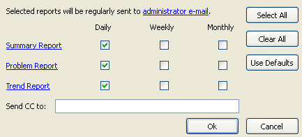 Regular reporting