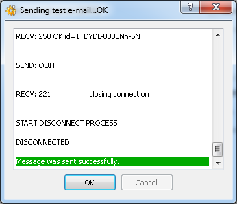 Send test email alert