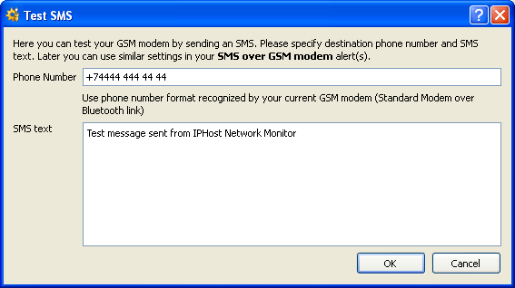 Send Test SMS